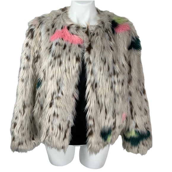 Anthropologie Jackets & Blazers - NWT ANTHROPOLOGIE- Rare Evita Faux Fur Leopard Coat Jacket - 8